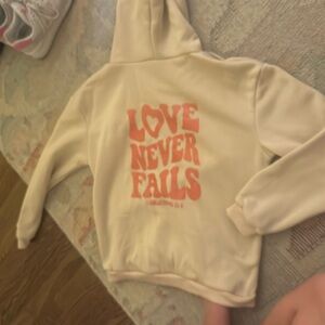 Love Never Fails SHEIN sweatshirt